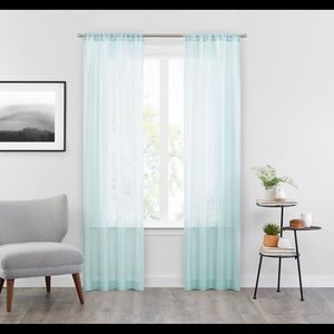Teal sheer curtains set of 4
